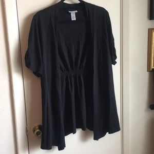 Short sleeve knit cardigan